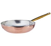 Pentole Agnelli ALCU111B28 sauteuse à Main en étain cuivré Lisse avec poignée Tubulaire, 28 cm