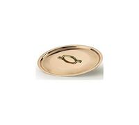 Pentole Agnelli ALCU12920 Couvercle avec pont en laiton, cuivre lisse, étamé à la main, 20 cm