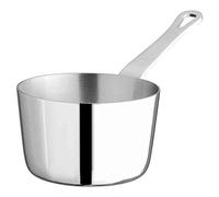 Pentole Agnelli ALIX109ALIN08 Casseruolino Conique avec Poignée en Acier, Trilaminé Aluminium-Acier pour Induction, Ligne de Service, Aluminium, 8 cm