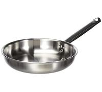 Pentole Agnelli ALIX111ALIN24 Poêle à Frire avec Poignée en Acier, Trilaminé Aluminium-Acier pour Induction, Ligne de Service, Acier Inoxydable, 24 cm