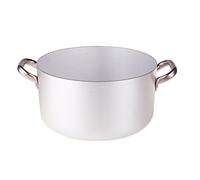 Pentole Agnelli ALMA10436 Grande Casserole en Aluminium avec 2 Poignées en Acier, Aluminium, 36 cm