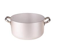 Pentole Agnelli ALMA10450 Casserole Haute en Aluminium avec 2 Poignées en Acier, Aluminium, 50 cm