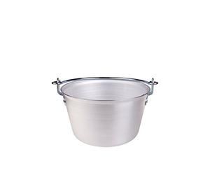 Pentole Agnelli ALMA14420 Polenta Casserole professionnelle en aluminium avec poignée archet Ø 20 cm Argenté