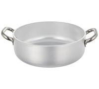 Pentole Agnelli ALMR110628 Poêles en Aluminium Professionnelles de 5 mm, cocotte cylindrique à Faible rayonnement, 5,6 L