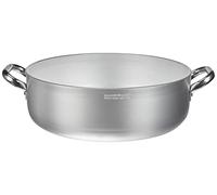 Pentole Agnelli ALMR110632 Casseroles Professionnelles en Aluminium de 5 mm, Casserole cylindrique à Faible rayonnement, 8 L