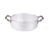 Pentole Agnelli ALMR110645 Casseroles Professionnelles en Aluminium de 5 mm, cocotte cylindrique à Faible rayonnement, 23 L