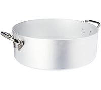 Pentole Agnelli ALMR110650 Casseroles Professionnelles en Aluminium de 5 mm, cocotte cylindrique à Faible rayonnement, 32 L