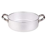 Pentole Agnelli ALMR110655 Casseroles Professionnelles en Aluminium de 5 mm, cocotte cylindrique à Faible rayonnement, 51,5 L