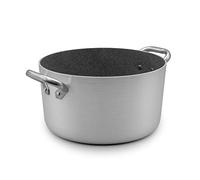 Pentole Agnelli ALSA104G20 Linea Shark Skin, Casserole haute, antiadhésive avec 2 poignées en acier inoxydable, 20 cm