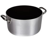 Pentole Agnelli alsa104s28 Ligne Casserole Aluminium 3 mm Platinum Platinum Haute avec 2 poignées, 28 cm