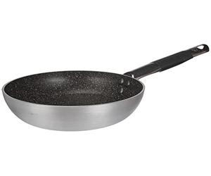 Pentole Agnelli ALSA111BBINF20 Poêle en Aluminium à tête fraisée Basse Infinity, avec poignée Tubulaire en Acier Inoxydable Cool, 20 cm, Argent