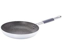 Pentole Agnelli ALSA111BBINF24 Poêle en Aluminium à tête fraisée Basse Infinity, avec poignée Tubulaire en Acier Inoxydable Cool, 24 cm, Argent