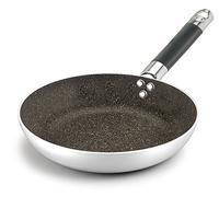 Pentole Agnelli ALSA111BBINF28 Poêle en Aluminium à Faible fraisage Infinity avec poignée Tubulaire en Acier Inoxydable «Cool», 28 cm, Argent