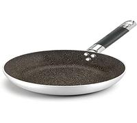 Pentole Agnelli ALSA111BBINF32 Poêle en Aluminium à Faible fraisage Infinity, avec poignée Tubulaire en Acier Inoxydable Cool, 32 cm, Argent