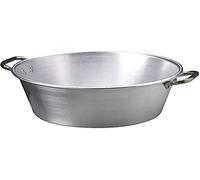 Pentole Agnelli Bassine à Confiture en Aluminium, avec 2 anses en Acier Inoxydable, Argent 45 cm Argent