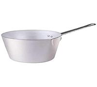Pentole Agnelli Casserole Conique avec Bec verseur, en Aluminium BLTF, dotée d'une poignée en Acier Inoxydable - argenté 10 cm Argent