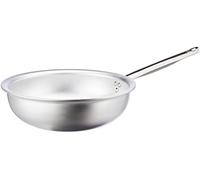 Pentole Agnelli - Casserole Distribution de Chaleur pour Battre au Fouet, en Aluminium et Acier Inoxydable - Couleur Argent 28 cm Argent