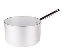 Pentole Agnelli - Casserole Ronde en Aluminium, épaisseur 5 mm, Foyer Radiant, avec poignées en Acier Inoxydable, argenté 16 cm Argent