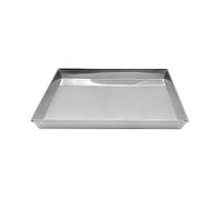 Pentole Agnelli COAL49/355 Poêle Basse Rectangulaire, Aluminium, Argent, 55 x 38 cm