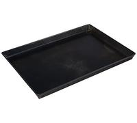 Pentole Agnelli Plat rectangulaire en tôle Bleue, épaisseur 0,8 cm, Noir 40 x 30 x 3 cm Noir