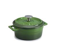 Pentole Agnelli COGHSRP10410G Fonte Slowcook Casserole Line, 10 cm, 0,35 l, Vert