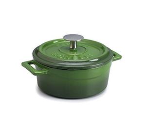 Pentole Agnelli COGHSRP10410G Fonte Slowcook Casserole Line, 10 cm, 0,35 l, Vert