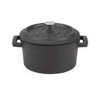 Pentole Agnelli COGHSRP10414M Fonte Slowcook Casserole Line, 14 cm, 0,8 l, Noir Mat
