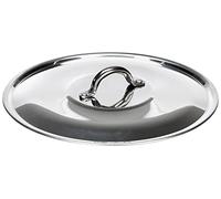 Pentole Agnelli - Couvercle en Aluminium, avec Monture rivetée en Acier Inoxydable, Argent 24 cm Argent