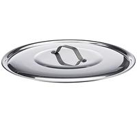 Pentole Agnelli - Couvercle en Aluminium, avec Monture rivetée en Acier Inoxydable, Argent 34 cm Argent