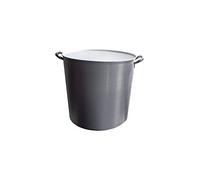 Pentole Agnelli FAMA03S55 Faitout en aluminium professionnel avec poignées, diamètre 55 cm