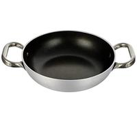 Pentole Agnelli FAMA10SEL20 Select Pan Pan en Aluminium, 2 poignées en Acier Inoxydable, 20 cm, Argent