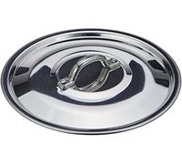 Pentole Agnelli FAMA2916 Couvercle Plat avec poignée, Bord et Pont, Type Lourd en Aluminium BLTF, Argent Poli, 60 cm