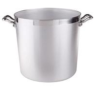 Pentole Agnelli FAMA332 Family Cooking Cylindrical Casserole, in BLTF Aluminium, Handles, 24 litres, Silver