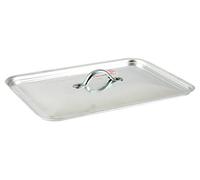 Pentole Agnelli Family Cooking Aluminium Rectangular Roasting Lid, Dimension 26 x 20 cm, Silver, 26x20 cm