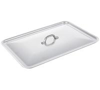 Pentole Agnelli Family Cooking Aluminium Rectangular Roasting Lid, Dimension 40 x 29 cm, Silver, 40x29 cm