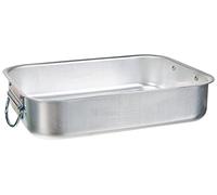 Pentole Agnelli Family Cooking Aluminium Rectangular Roasting Plate with Opaque Finish, Length 26 cm, Silver, 26x20 cm