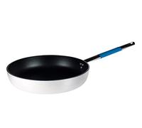 Pentole Agnelli Ligne Cookware System Poêle évasée Haute à Sauter avec Manche Tubulaire INOX Radiant Cool, Bleu Poisson 36 cm Argento/Azzurro Pesce