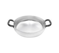 Pentole Agnelli Ligne en aluminium professionnel 3 mm avec deux poignées en inox, argenté, 26 cm