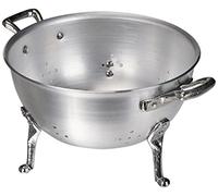 Pentole Agnelli Passoire à 3 Pieds, en Aluminium BLTF, avec 2 poignées en Acier Inoxydable, Argent 20 cm Argent