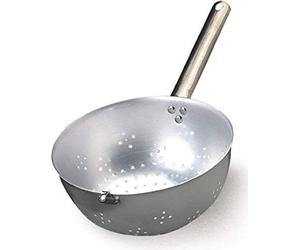 Pentole Agnelli Passoire/scaldapasta Rotule en Aluminium avec Manche Tubulaire et Crochet en Acier Inoxydable, Argent 20 cm Argent