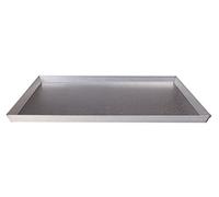 Pentole Agnelli Plat rectangulaire en tôle aluminisé, Argent 60x40 cm Argent