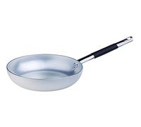 Pentole Agnelli Poêle Haute évasée à Sauter en Aluminium, épaisseur 3 mm, avec Manche en Acier Inoxydable Cool, Argent Classique 40 cm Argent