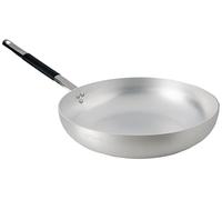 Pentole Agnelli Poêle Haute évasée à Sauter en Aluminium, épaisseur 3 mm, avec Manche en Acier Inoxydable Cool, Argent Classique 36 cm Argent