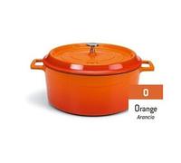 Pentole slowcook casserole avec 2poignées et couvercle, fonte 0,36 l orange