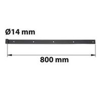 Penture à bout carré D14 35X4 L.800mm acier noir pré-peint Noir