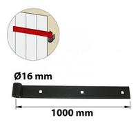 Penture acier prépeint, H.40 x L.1000 x P.26 mm