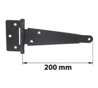 Penture anglaise axe composite L. 200 mm acier noir mat Noir G