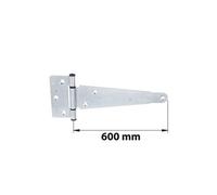 Penture anglaise axe composite L. 600 mm acier zingué blanc