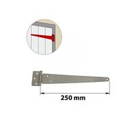 Penture anglaise inox brossé, H.65 x L.290 x P.10 mm