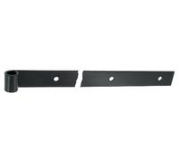 Penture droite - Bout carré percée - Epoxy noir - Hauteur : 40mm x épaisseur 6mm - Ø14 mm Longueur : 900MM